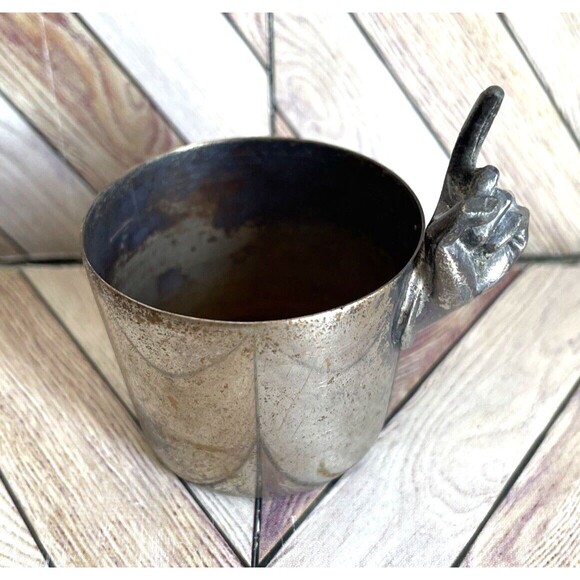 Vintage Napier Silver Plate 0ne Finger JIGGER Shot Glass - Picture 1 of 7